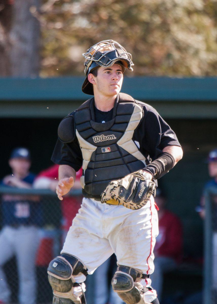 Marcus Mastrobuoni warming up before a game