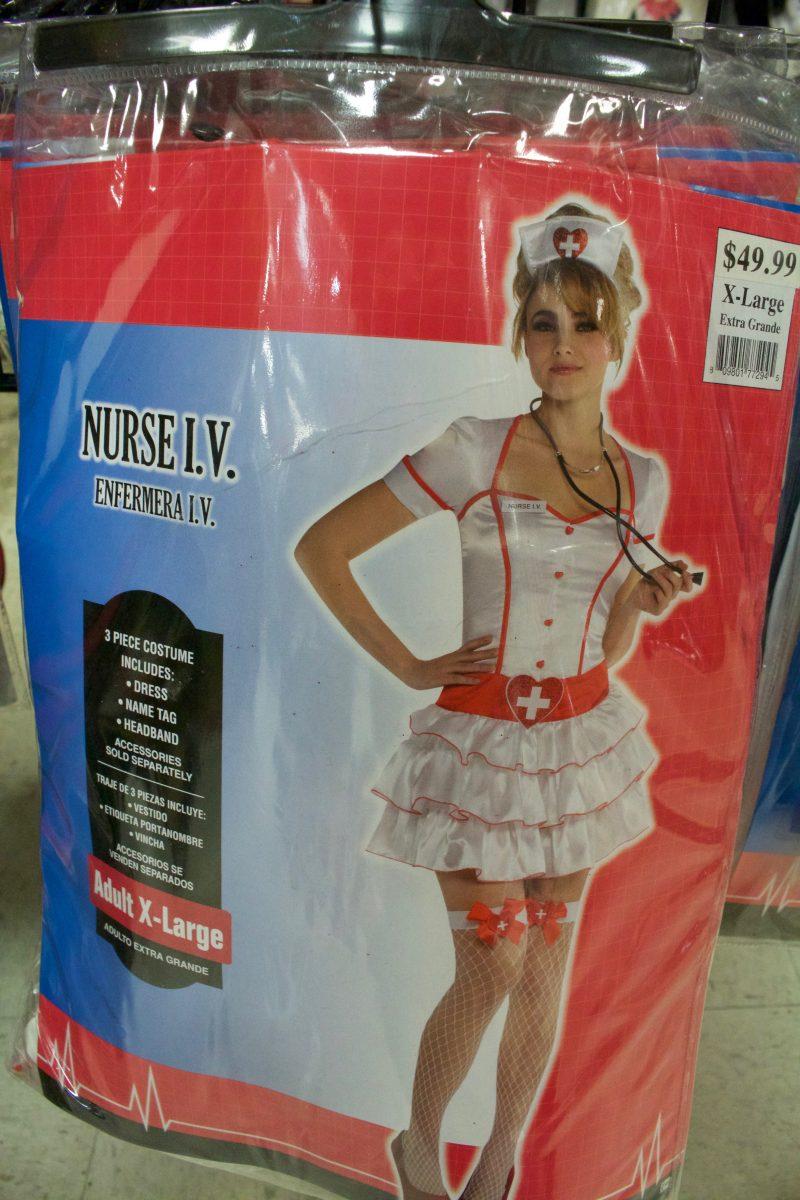 Sexualized Nurse Costume being sold at halloween-themed store "Halloween City." (The Signal/Tatiana Olivera)