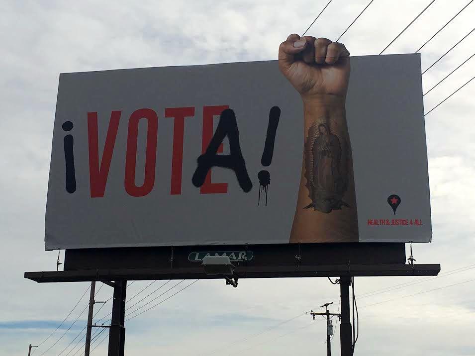 Vota Sign found in Atwater, CA. (Signal Photo/Alondra De La Cruz)