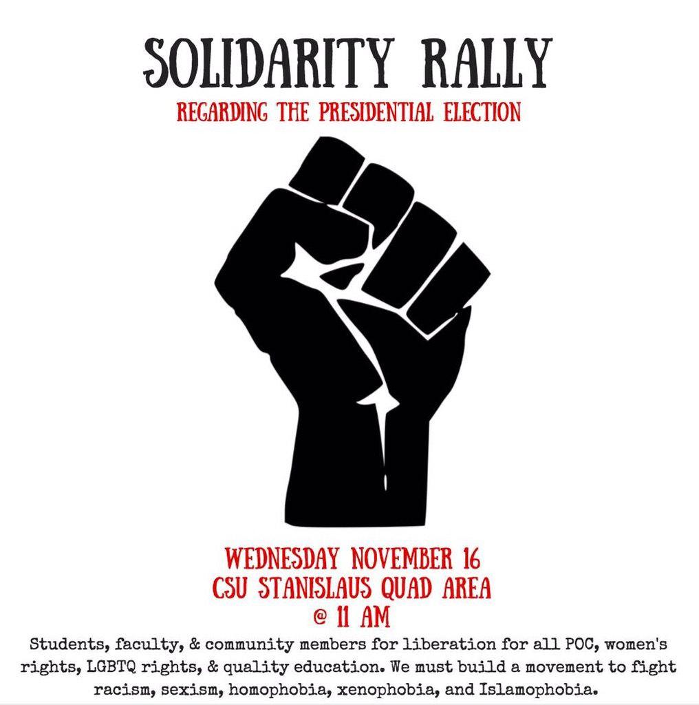 "Solidarity Rally" flier