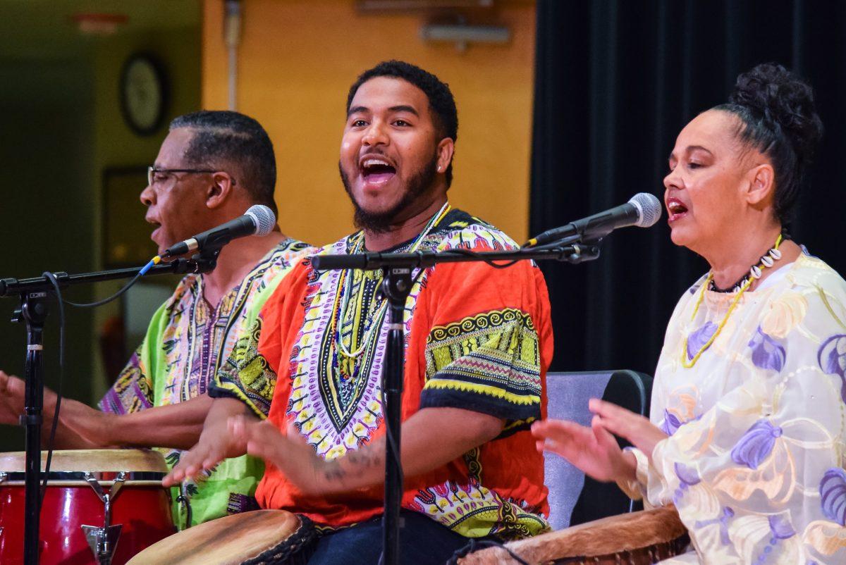 <p>African dance performers, Souls of the Rising Sun, showcase their talent at the Black History Month event. (Signal Photo/Grace Carrillo)</p>