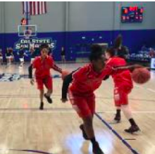 Ana Burch warms up before the game. (Photo courtesy of Cameo Warren)