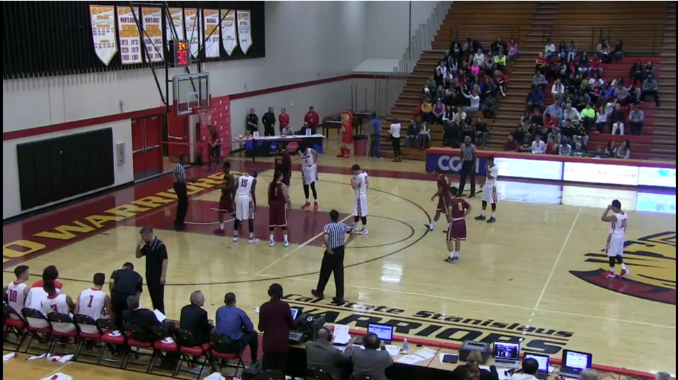 <p>Stan State students supporting the Men’s Basketball team (Photo Courtesy of Jade Poon)</p>