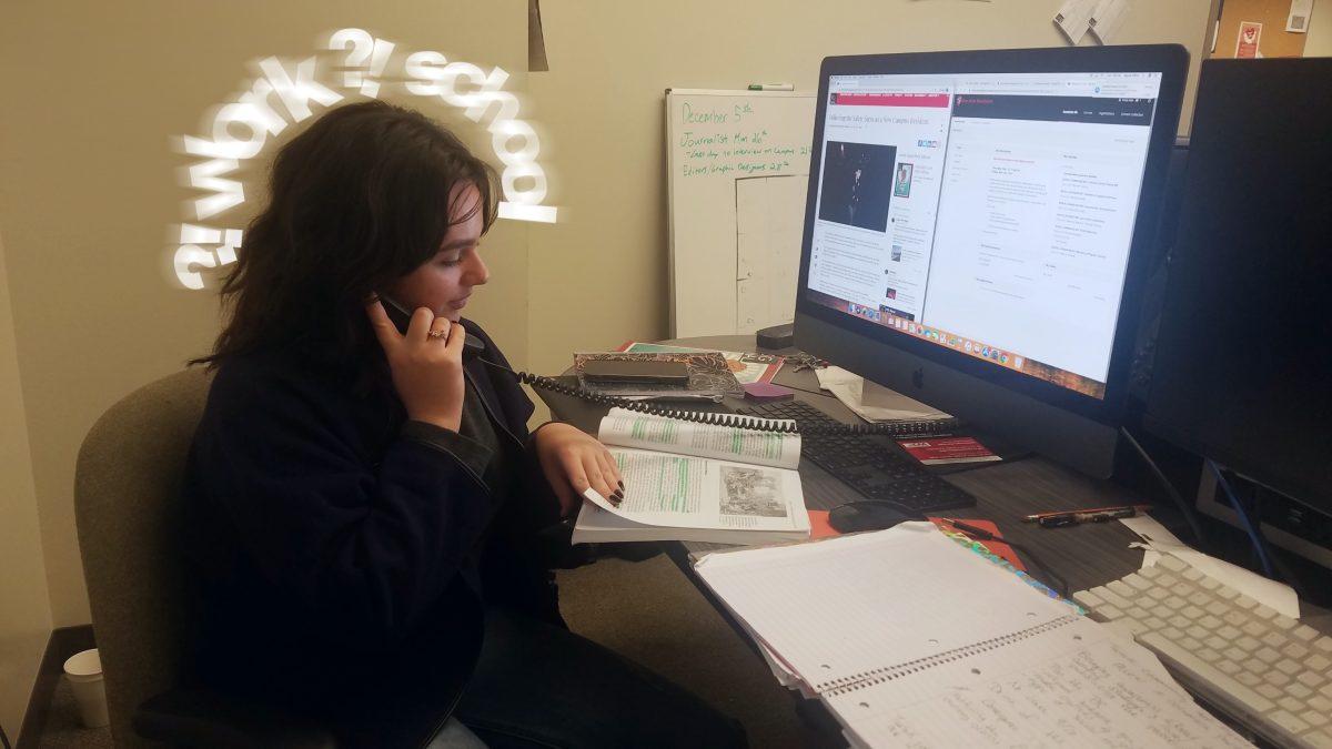 Stan State Student juggling work and school. (Signal photo/ Simarjit Kaur)&#160;