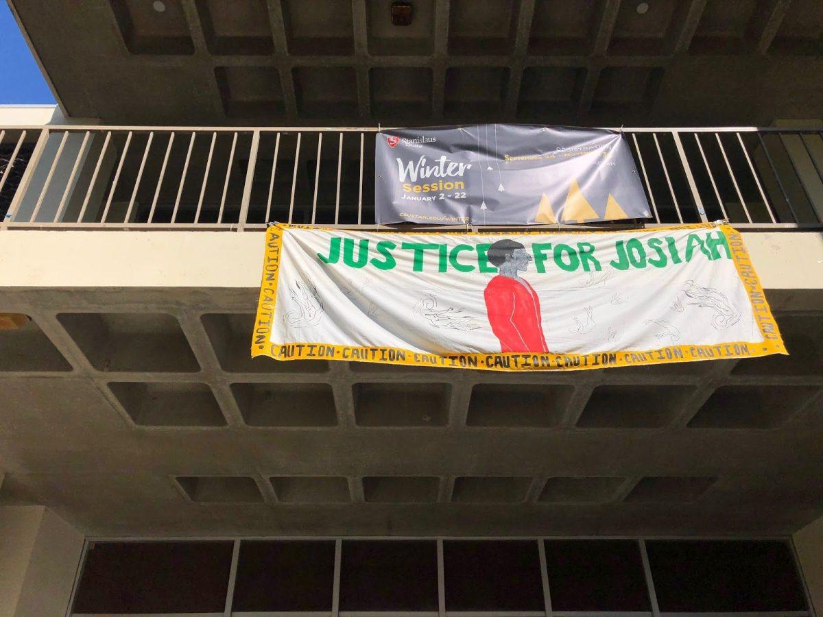 Justice for Josiah banner (Courtesy of Tristen Hallam)