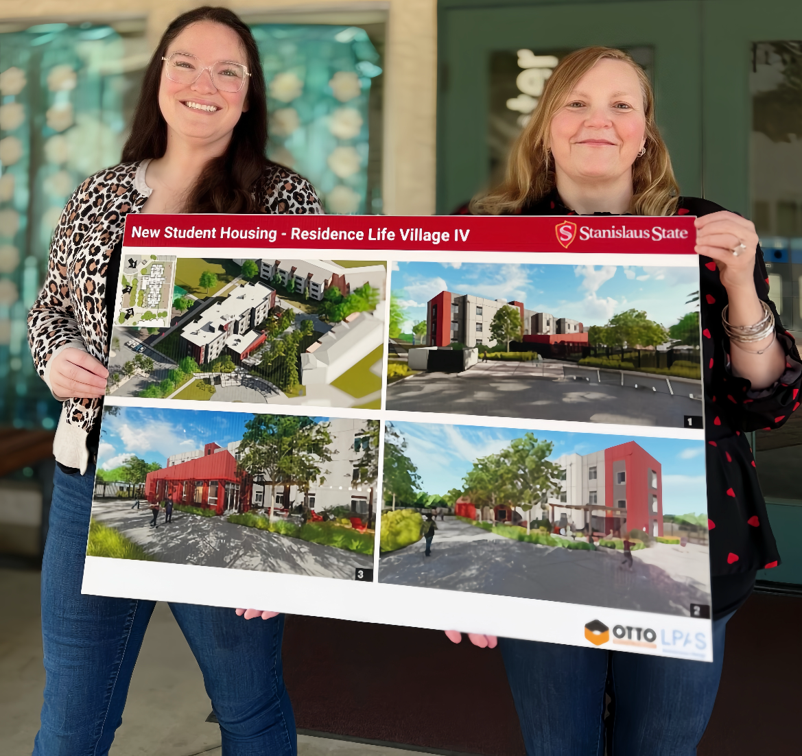 Katie Billiet and Renee Giannin with Village 4 Plan 