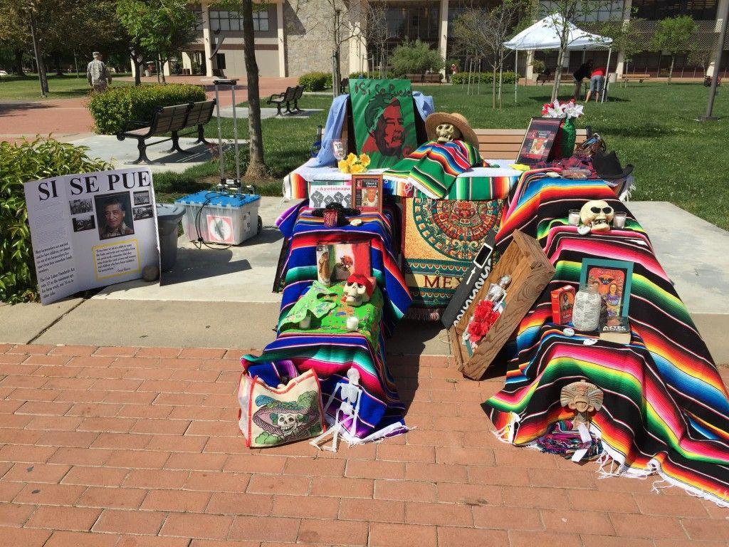 Display in the Quad for Cesar Chavez Day. (Giselle Monotya/Signal)