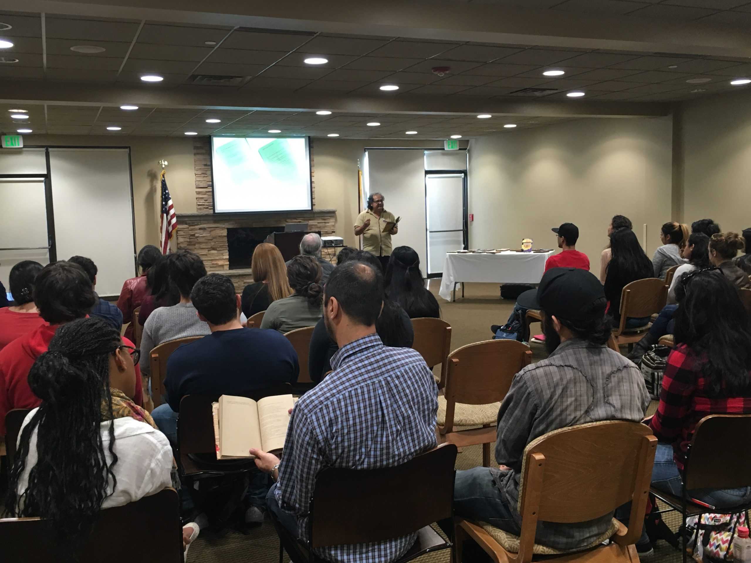 Dr. Murrieta on his newly published book, "Poecr&#243;nica en las urbes"