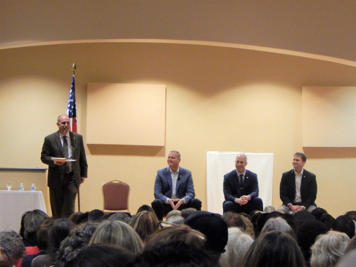 From left: Vito Chiesa, Jeff Denham, Heath Flora, Gary Soiseth (Signal Photo/Clara Zapien)