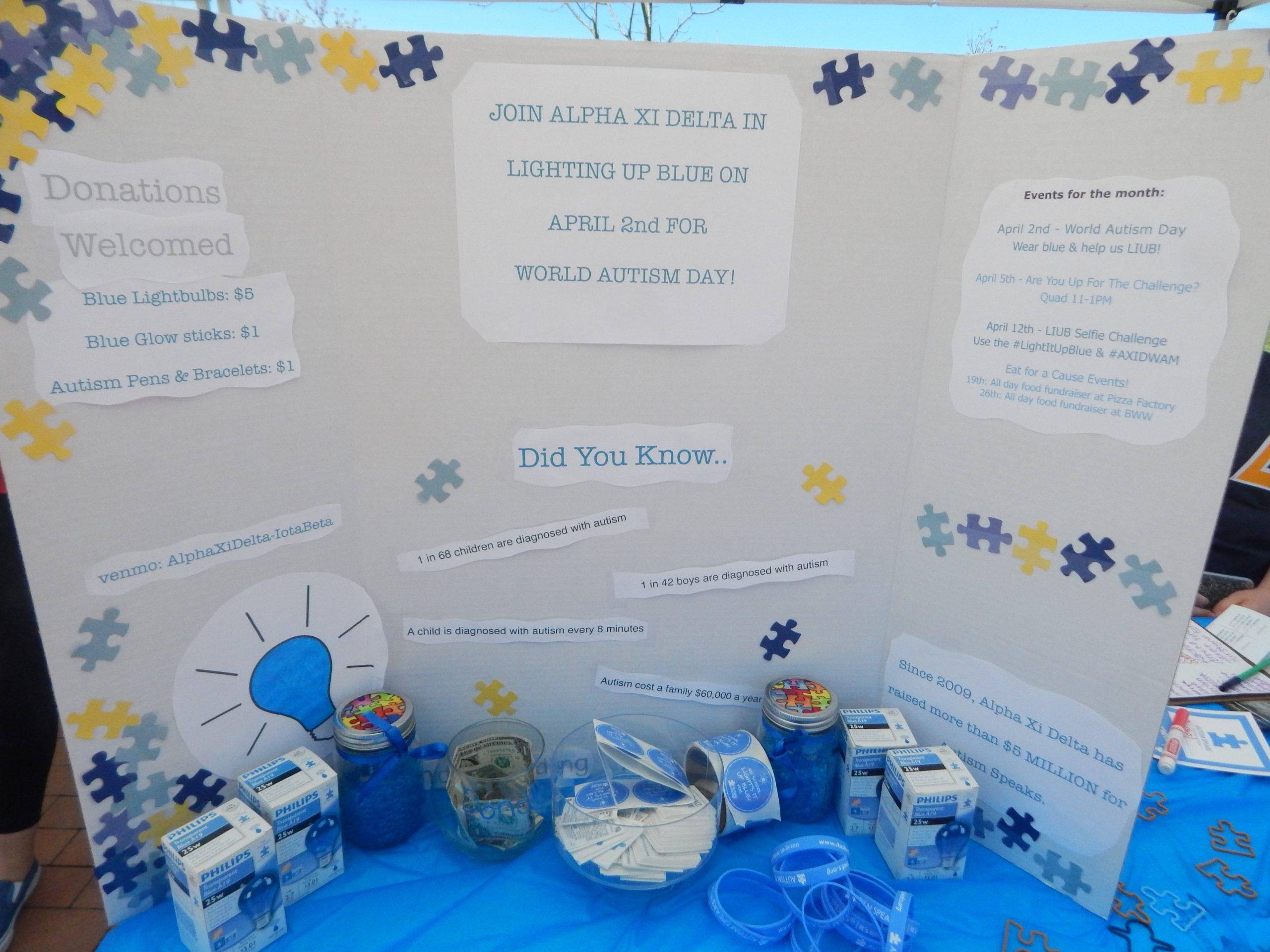 The Alpha Xi Delta sorority spreads Autism awareness on campus