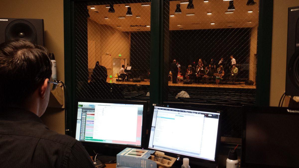 Marshall Jones in the Recording Booth at Snider Hall&#160;