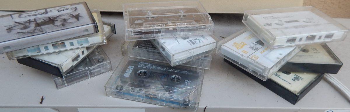 <p>13 cassette tapes, the common theme of the show. (Signal Photo/Jesus Valdez)</p>