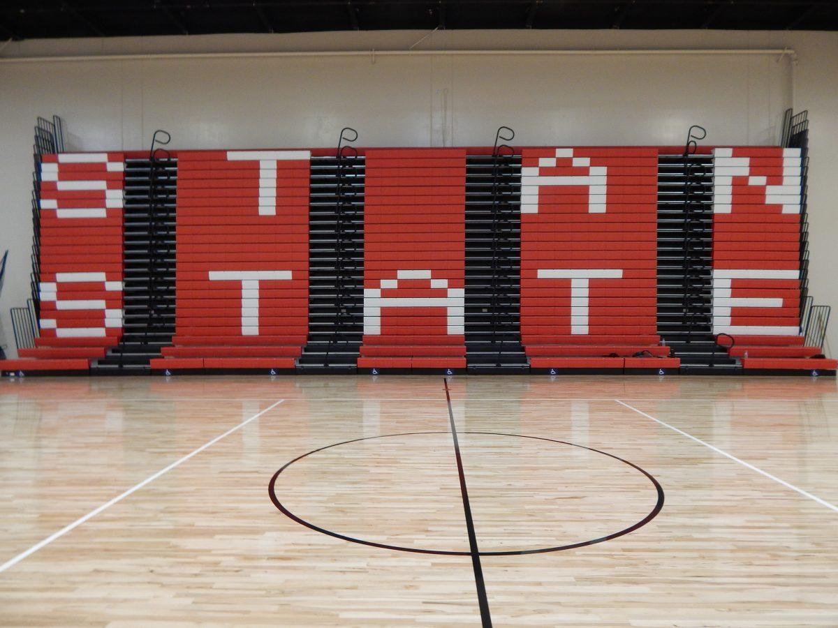 The new bleachers in the Fitzpatrick Arena. (Signal Photo/Jesus Valdez)