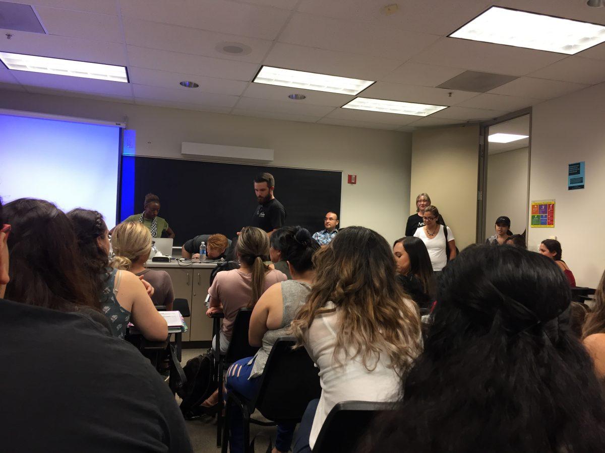 <p>Over fifty CSU Stanislaus students and staff attended the open forum on Wednesday, September 6. (Signal Photo/Marisol Ochoa)</p>