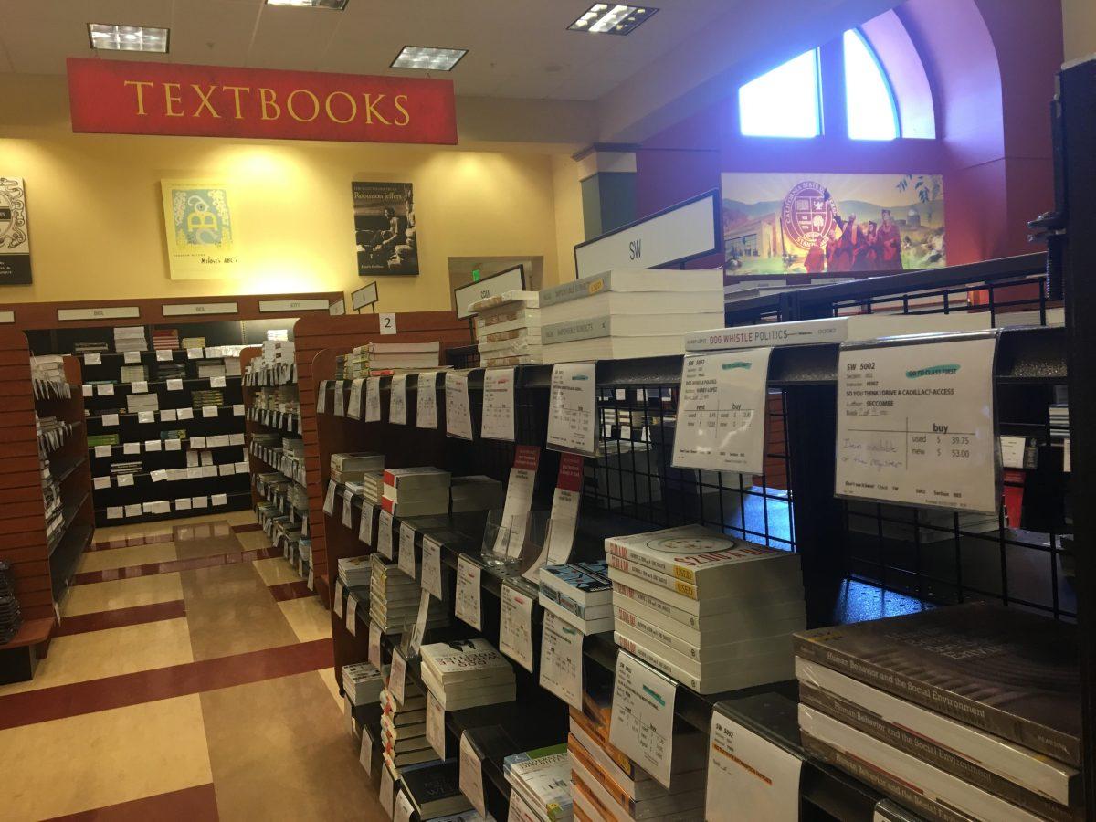 The campus bookstore is expected to carry every required textbook for almost every class, and enough textbooks for the students enrolled. (Signal photo/Olivia Soto)