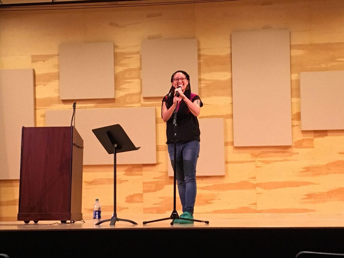 Ariana Brown addresses the audience. (Signal Photo/Aubrie Barr)