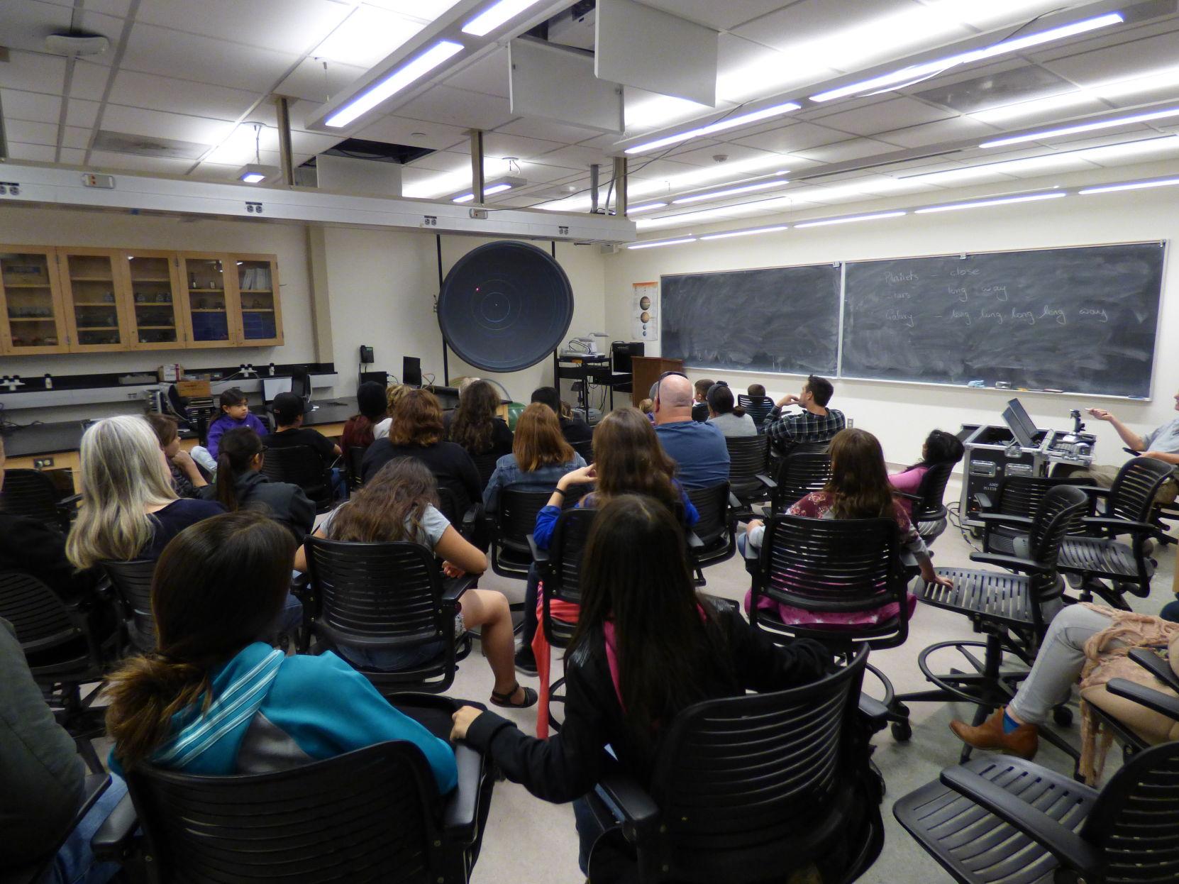 Families explore the galaxy at Astronomy Night