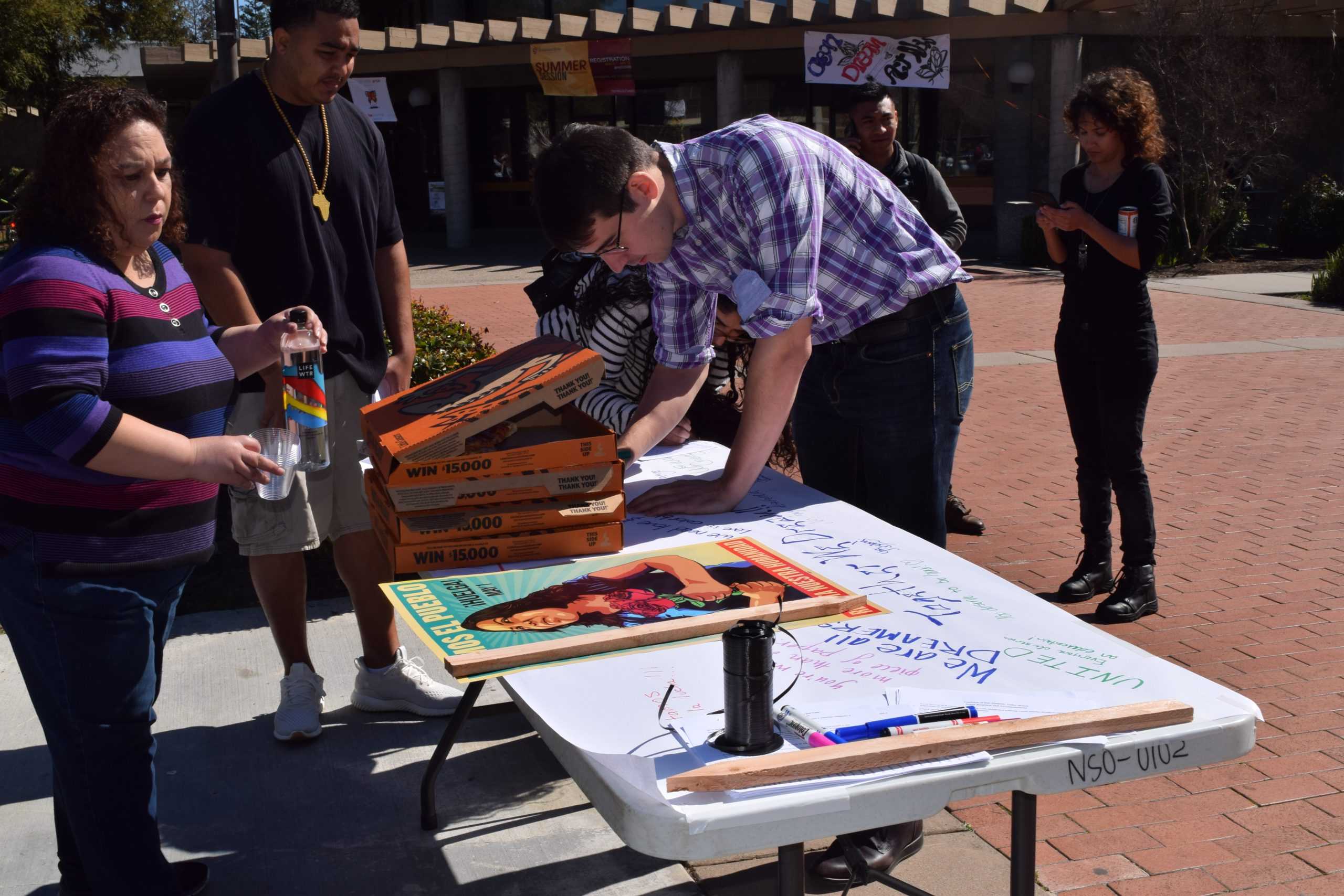 Student organizations march in support of a clean DREAM Act