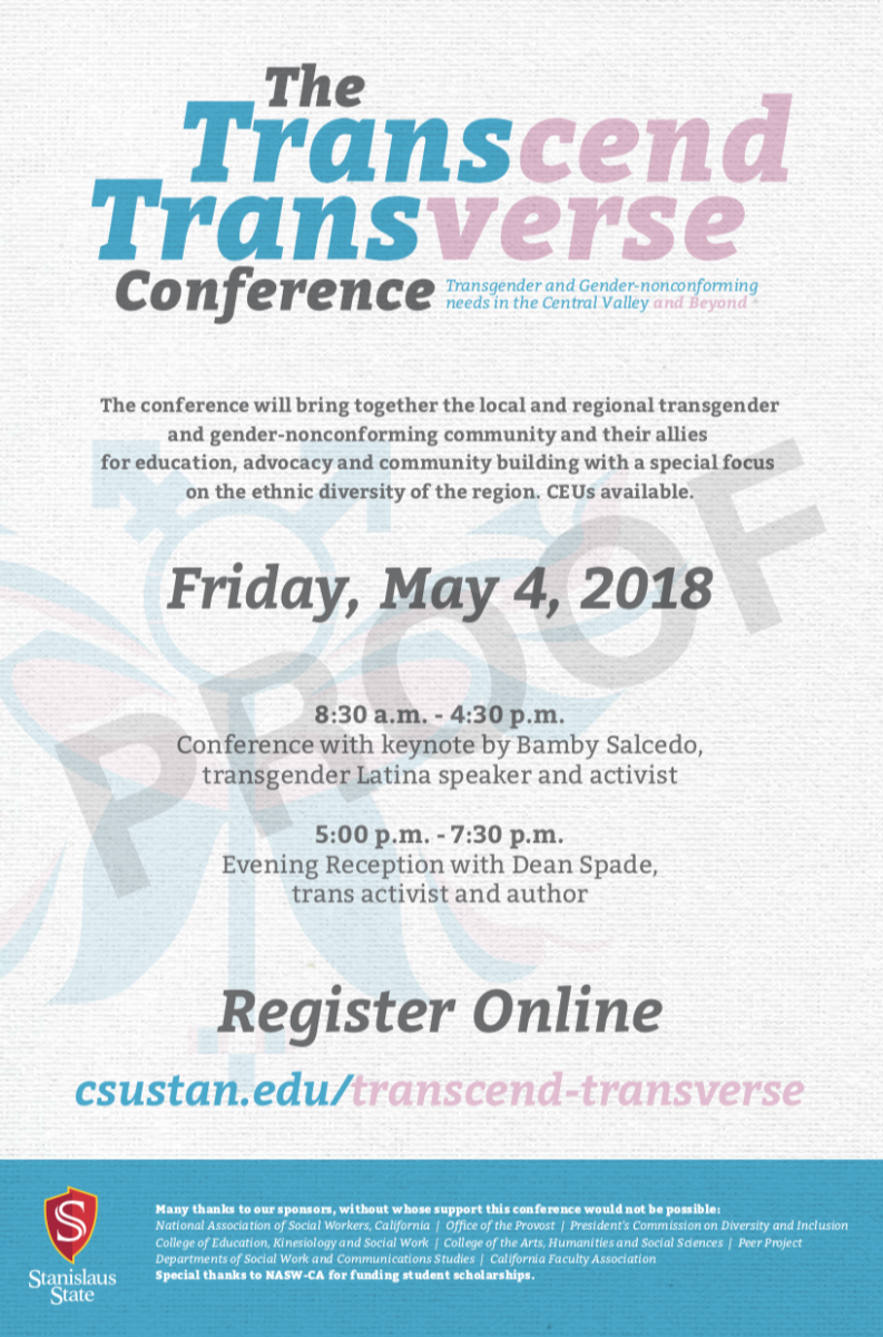 Poster for the Transcend Transverse Conference. (Photo Courtesy of Dr. Vickie Harvey)