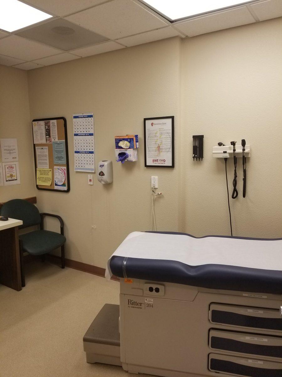 Exam Room where Flu shots are given in the Health Center (Signal Photo/Austin Bathke)