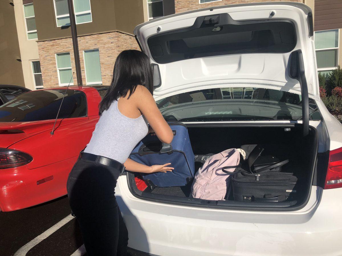 Ashley Hernandez (sociology, Junior) is already packing her bags for Spring break in Rosarito (Signal&#160;photo/ Danielle Castillo)