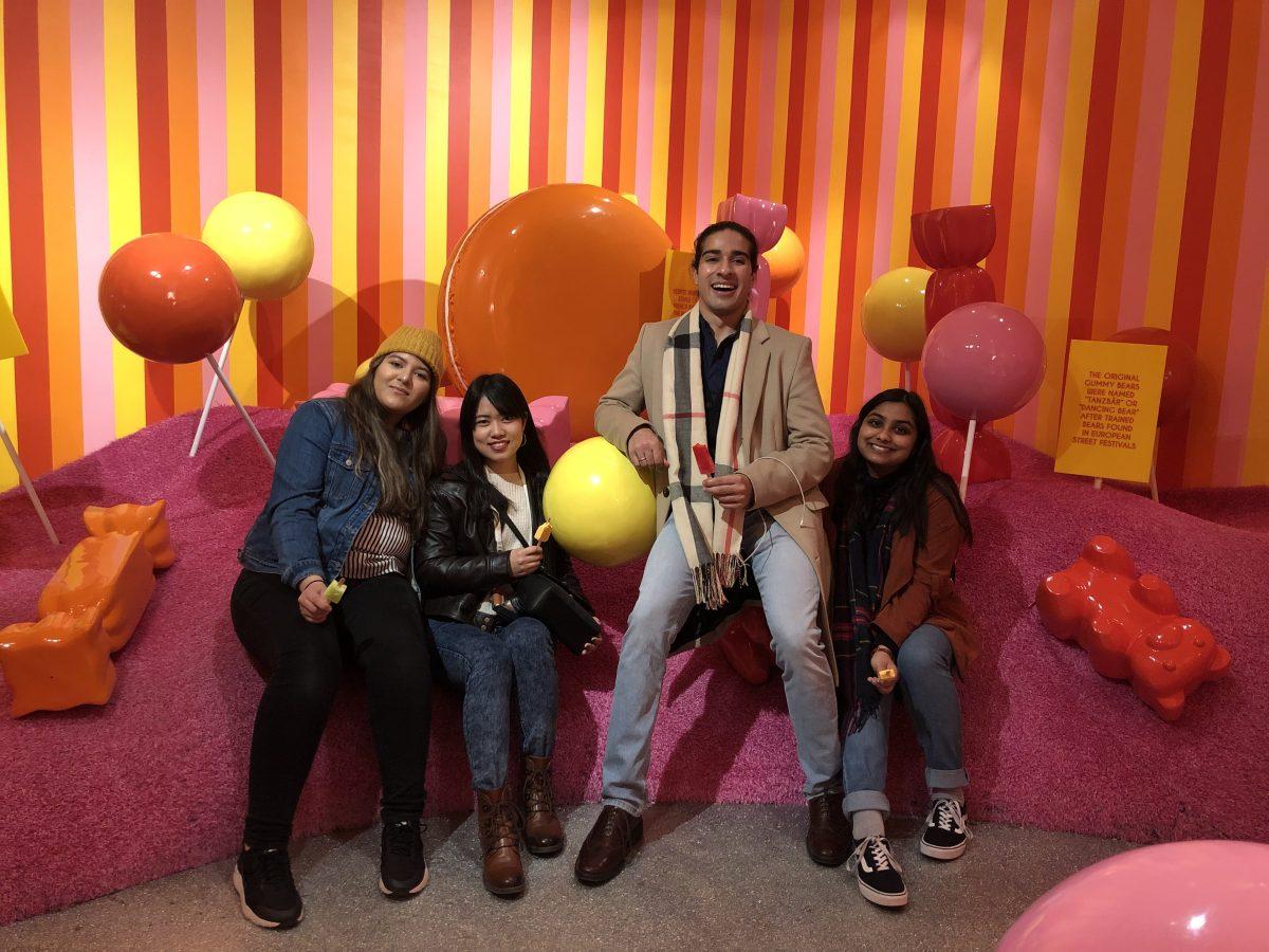 Students enjoying ice cream in Gummy Garden. (Signal Photo/Laura Tadeo)&#160;