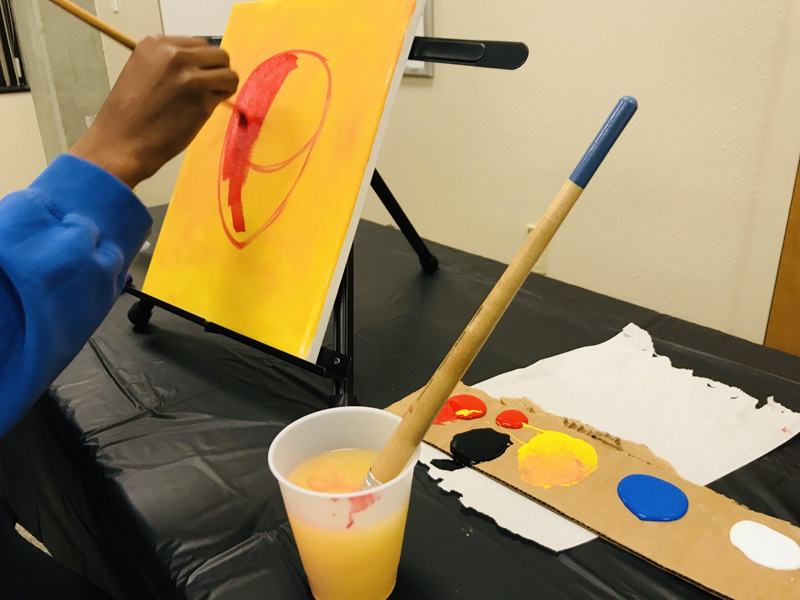 Students Celebrate Black History Month through &#8216;Paint and Sip&#8217; Event