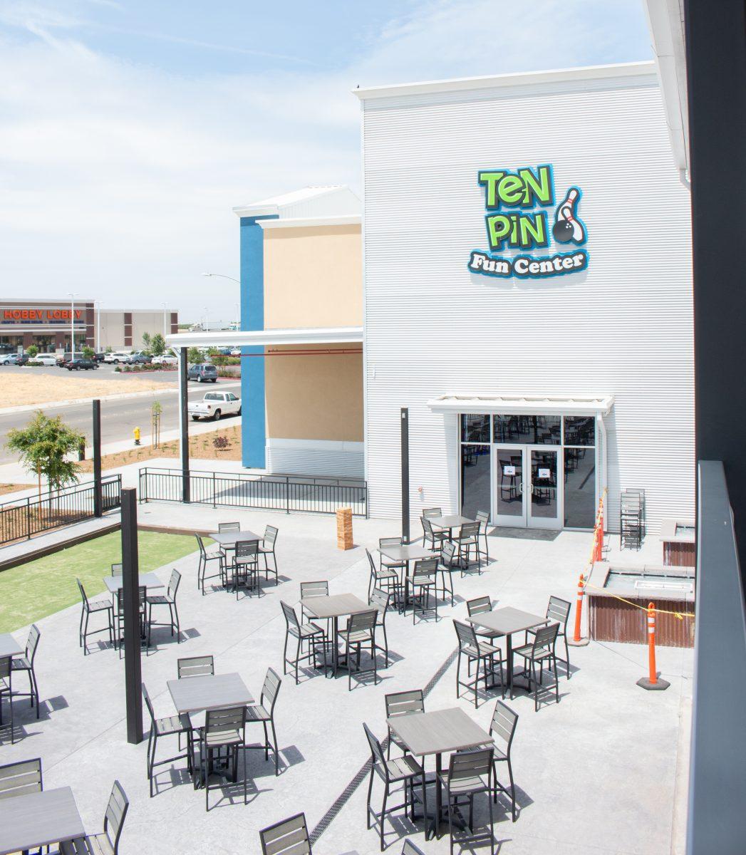 The balcony offers a birds eye view of Ten Pins outdoor beer garden seating. (Signal Photo/ Simarjit Kaur)