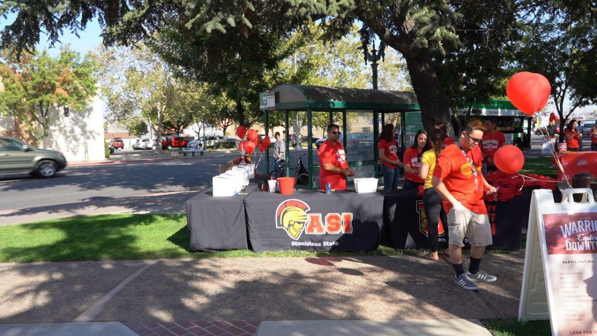 ASI booth at the Warriors Explore Downtown Event. (Signal photo/&#160;Randel Montenegro)