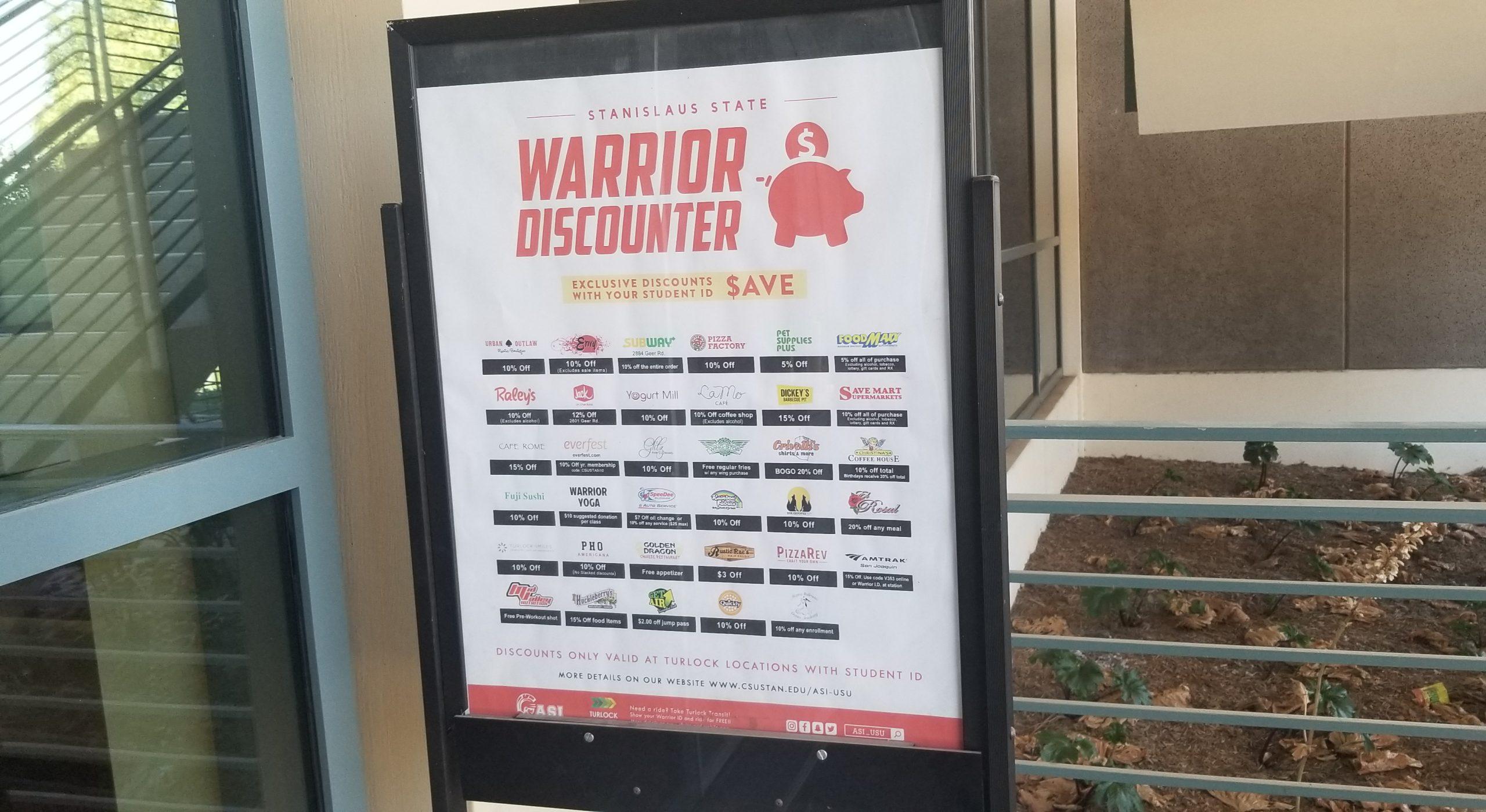 ASI's Warrior Discounter Excites Many of Stan State's Newest Students