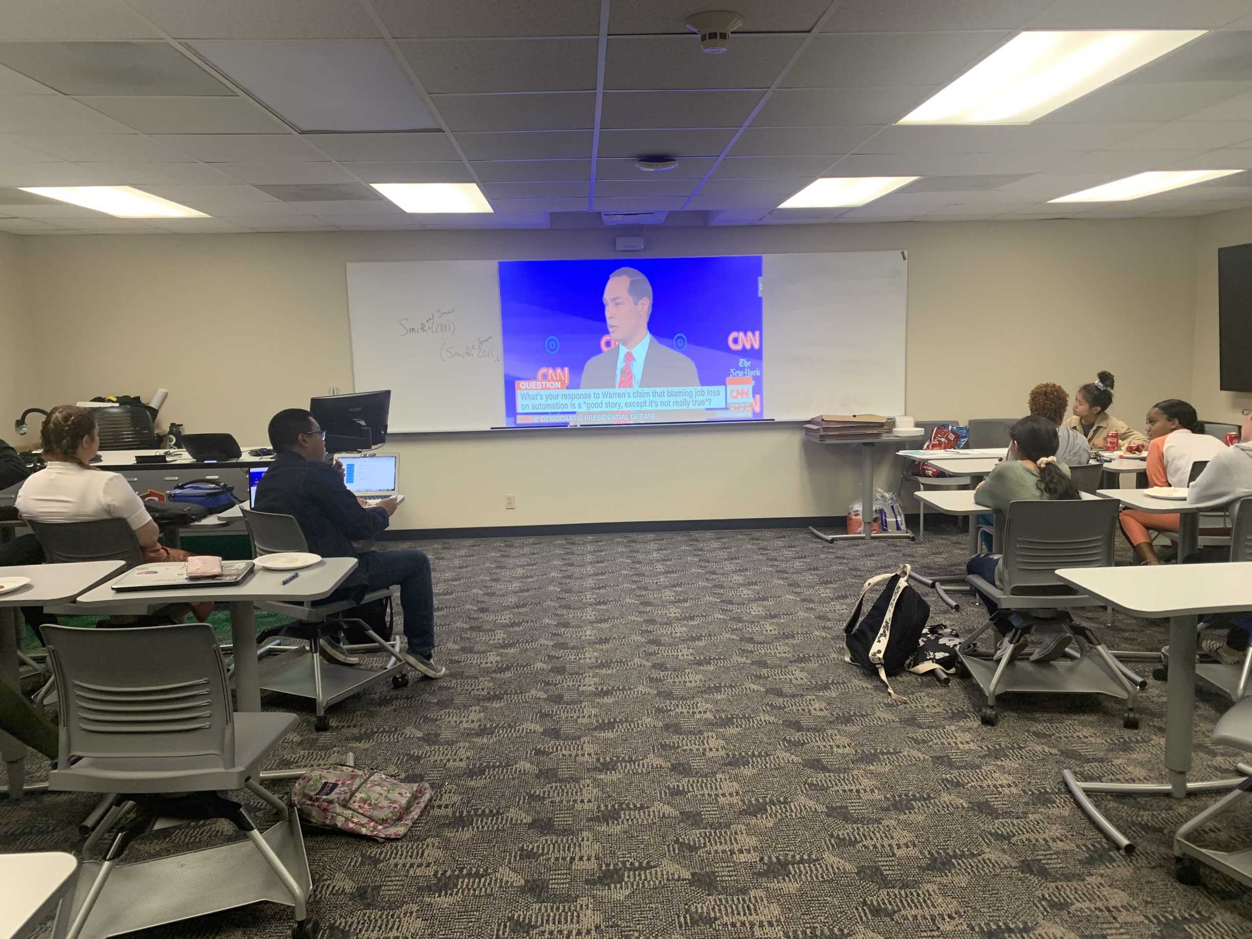 Stan State Democrats Host Their Second Presidential Debate Watch Party