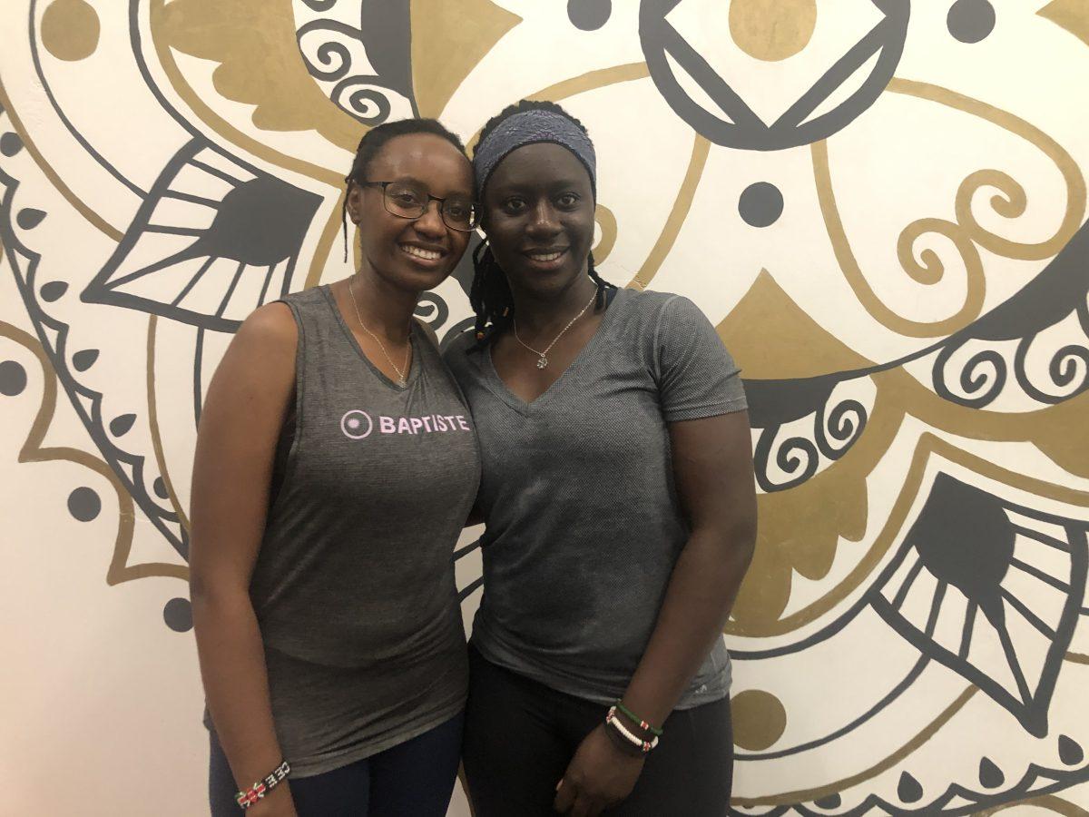 Africa Yoga Project teachers Nyakinyua Chege (left) and Carolyne Otieno (right). (Signal photo/ Aliyah Stoeckl)