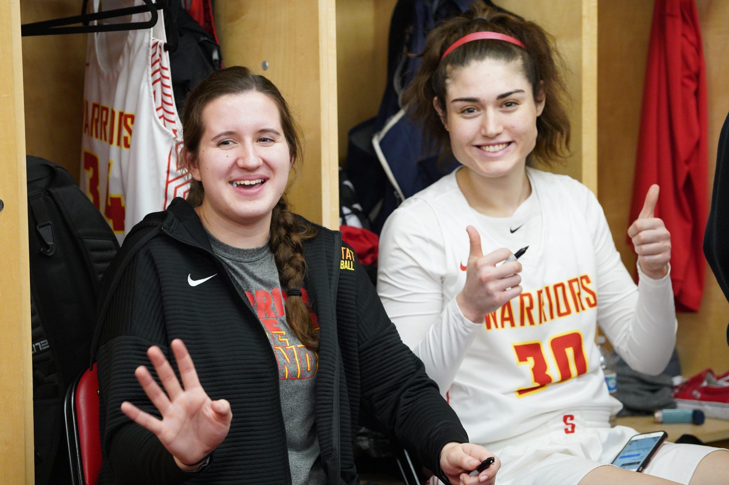 Local Secondary Schools Meet with Stan State Women's Basketball Team