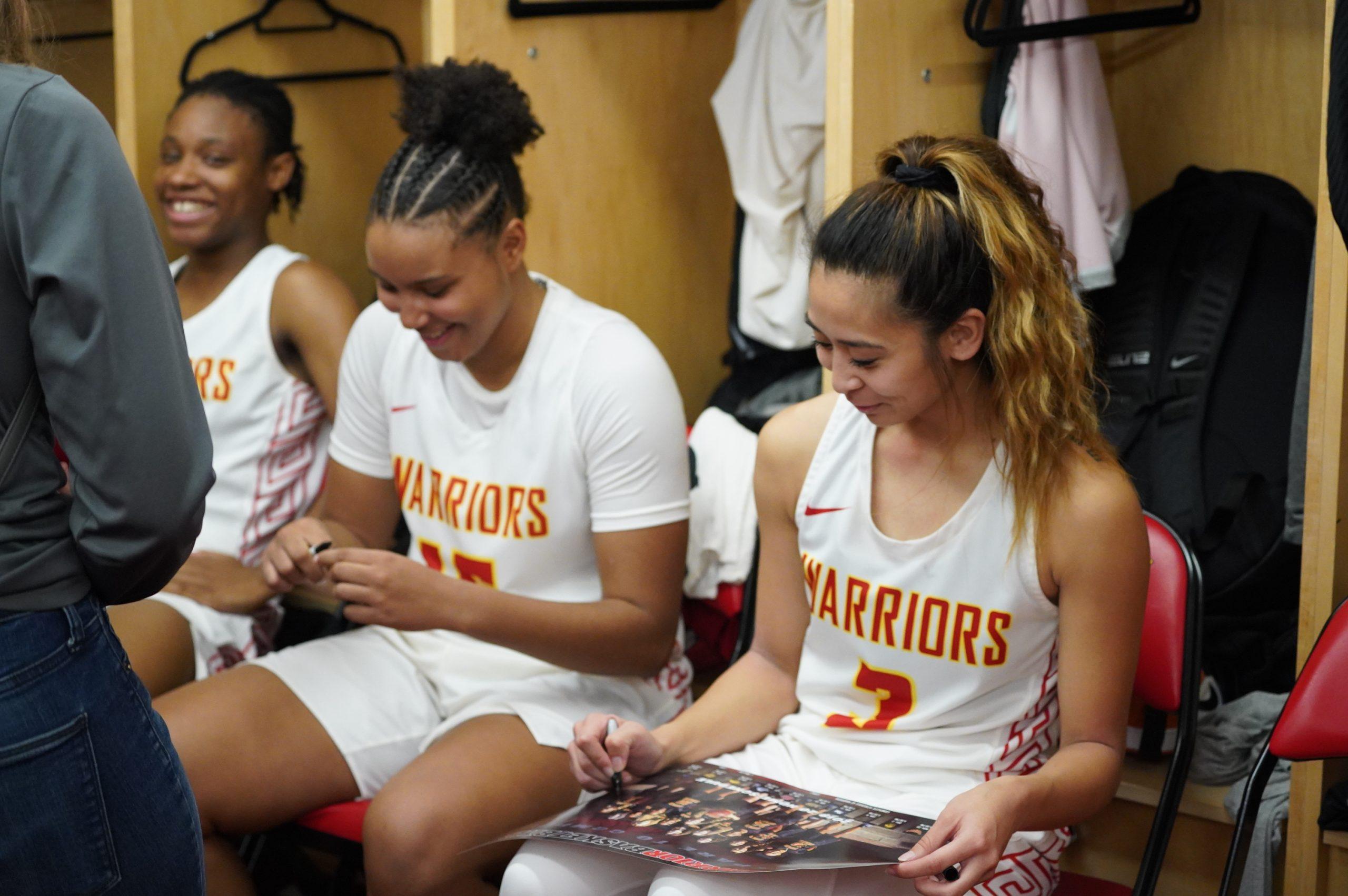 Local Secondary Schools Meet with Stan State Women's Basketball Team