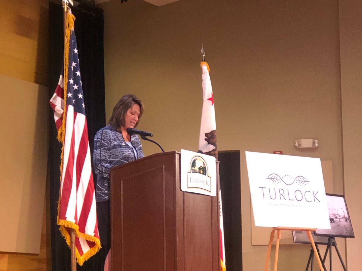 City of Turlock Mayor Amy Bublak's first State of the City address at Stanislaus State. (Signal Photo/Aliyah Stoeckl)