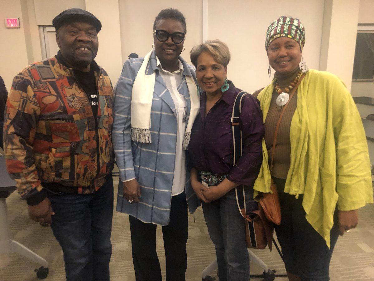 Stanislaus County NAACP President Wendy Byrd, Political Action Chair Angela Dallas, and Mr. and Mrs. Gailard. (Signal Photo/Aliyah Stoeckl)