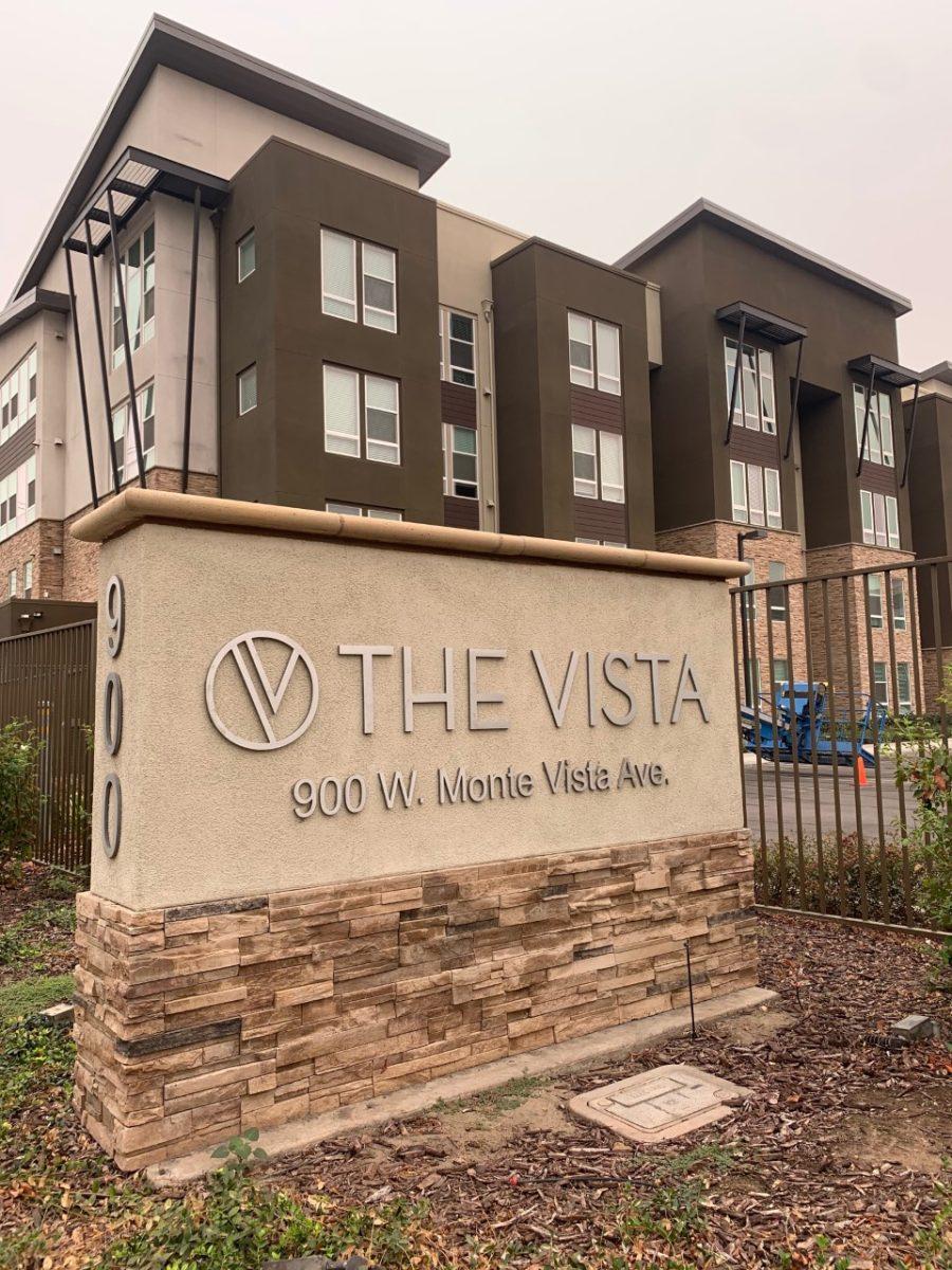 The Vista Apartment Complex, across from the Stan State campus. (Signal Photo, Alex Hernandez).&#160;