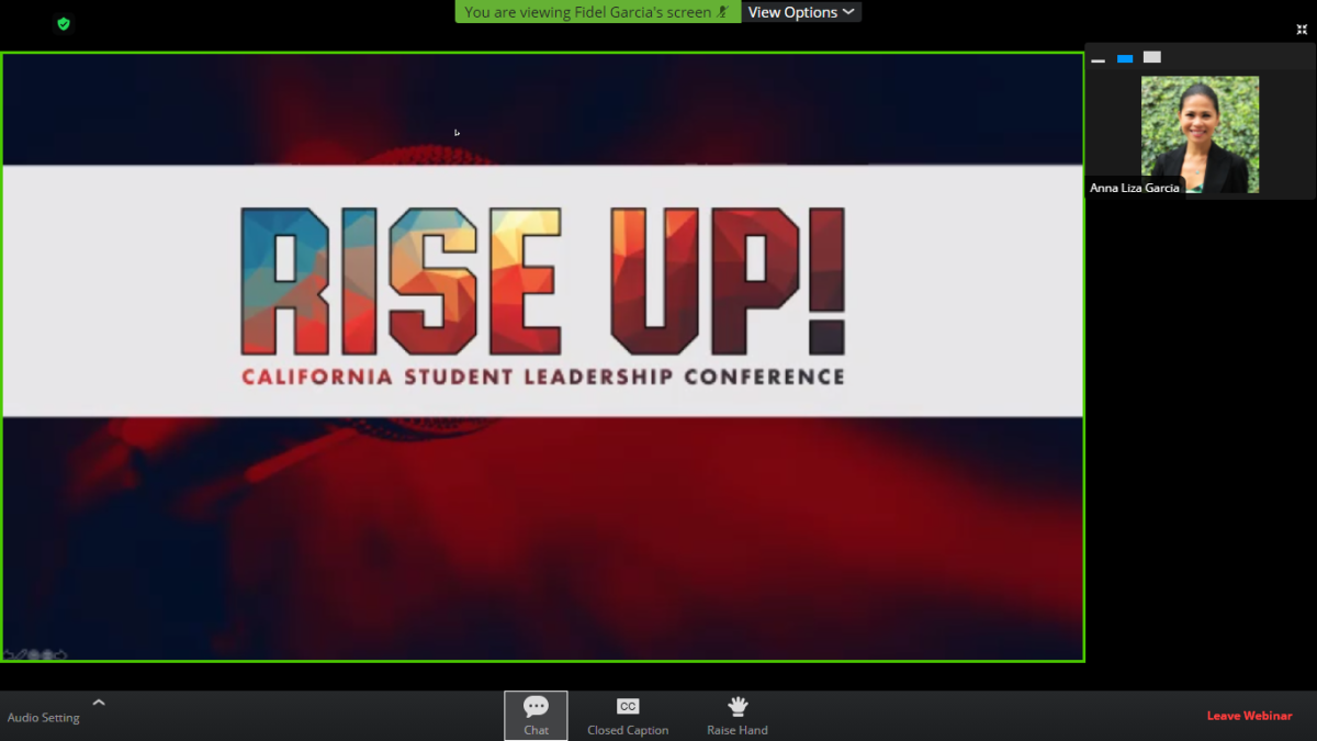 Rise Up! Conference opening image. (Screenshot by Essence Saunders)