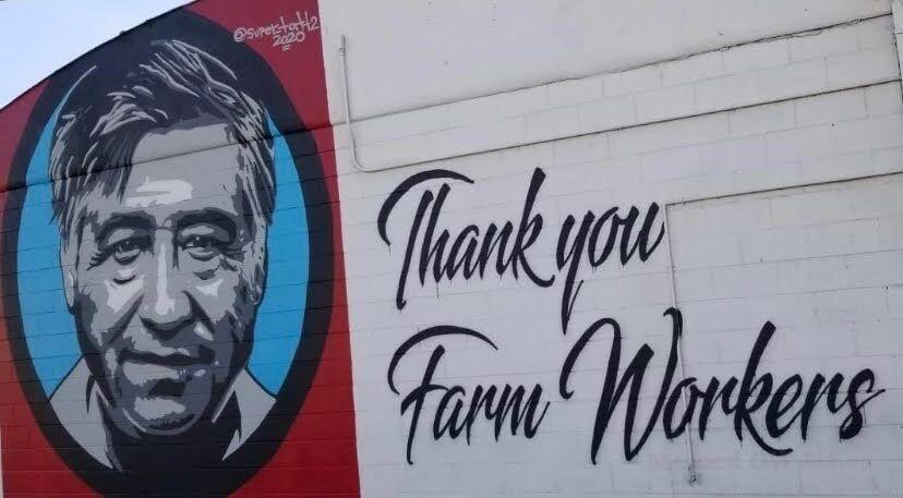 Picture from UFW Facebook page. The Cesar Chavez mural is located at the Merced Food Center. The artist who did the mural is Omar Huerta. His instagram is @therealsupertatt. 