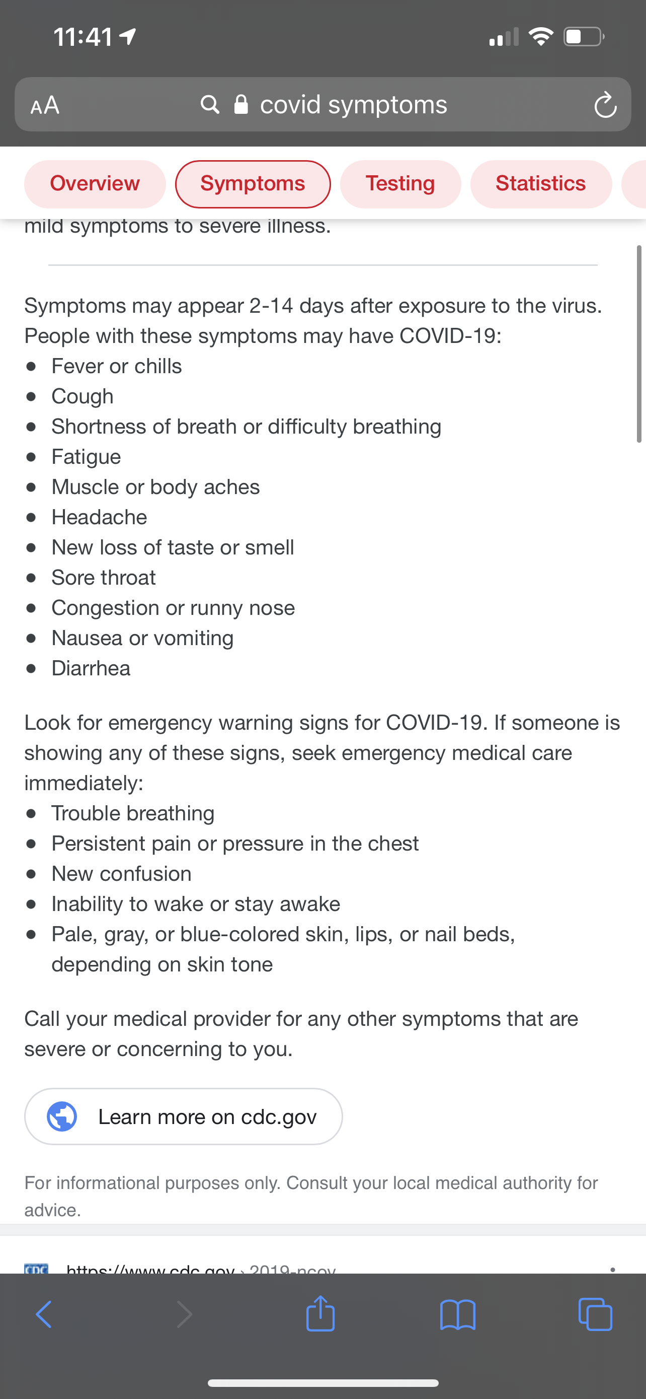 A Personal Experience of Dealing with Covid-19 Symptoms and On-Campus Testing