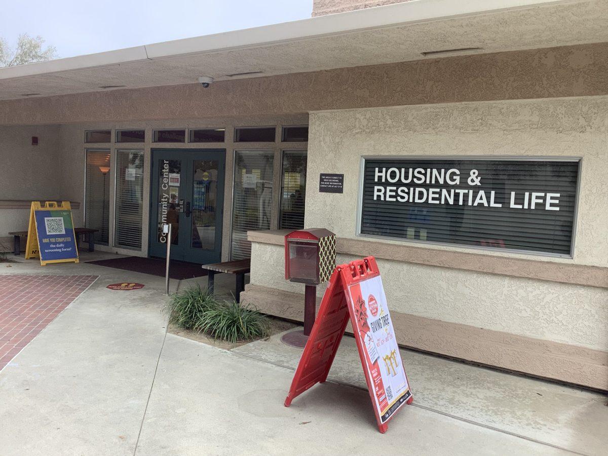 Front of the Housing Office at Stanislaus State (Signal Photo/JC Aguirre)