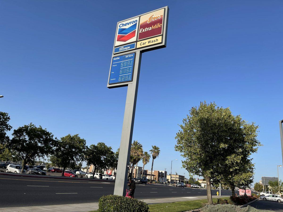 Gas prices remain high at Chevron gas station at Monte Vista Crossing in Turlock. (Signal Photo/Vipanpreet Kaur)