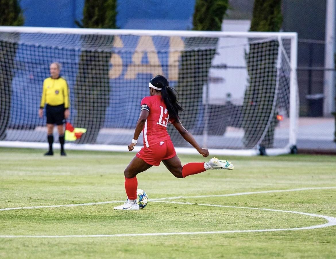 Sabrina Cabrera shows her skills and technique as she aims for a goal (Photo&#160;courtesy of Alexis Brewah).&#160;