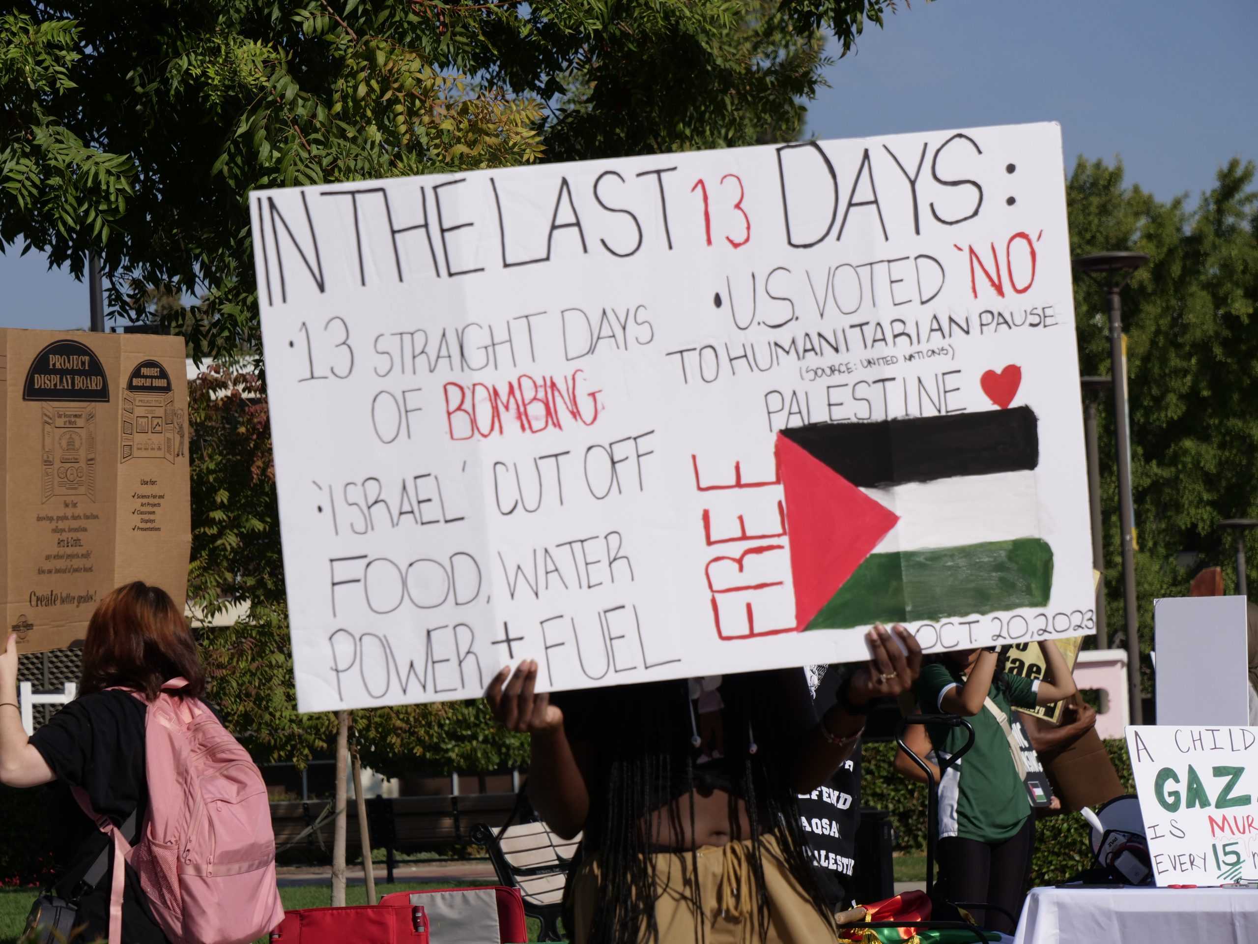 CSU Stanislaus Students and the Local Community Pickets for Palestine