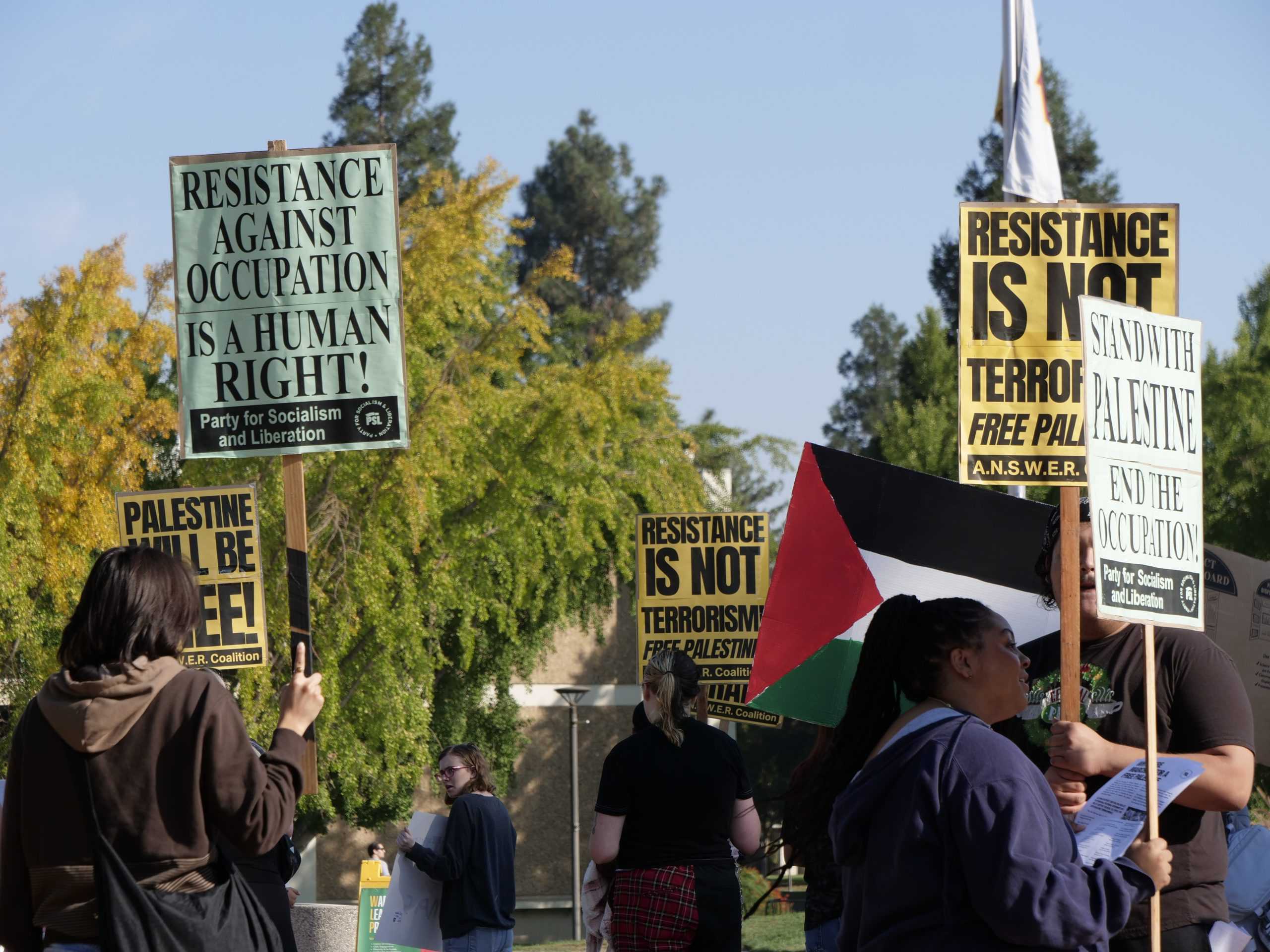 CSU Stanislaus Students and the Local Community Pickets for Palestine