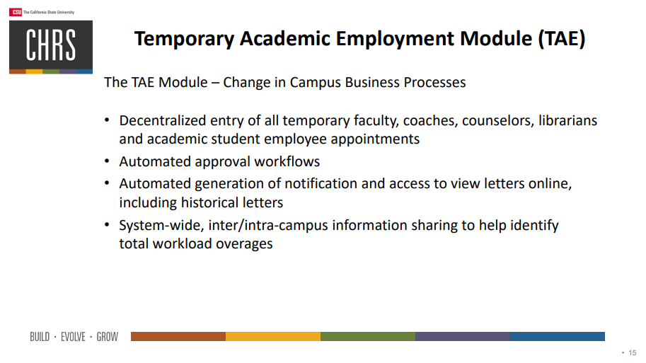 PeopleSoft 9.0 Will Go Offline Temporarily and CHRS Will Be Implemented at Stan State