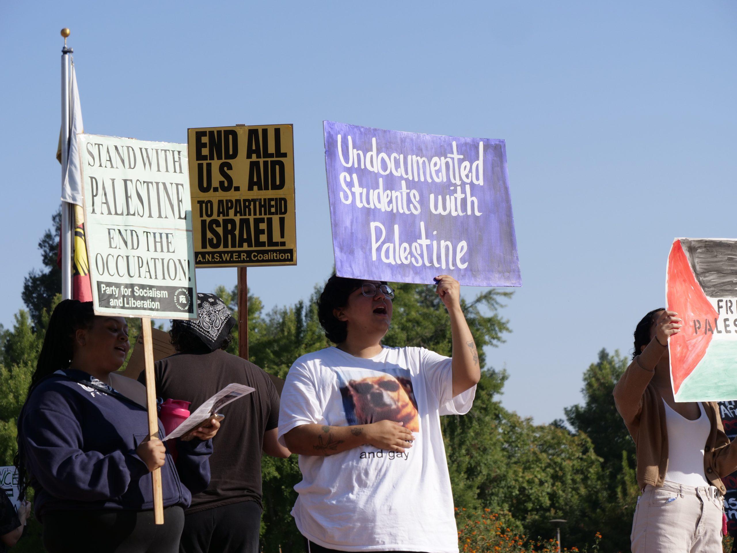 CSU Stanislaus Students and the Local Community Pickets for Palestine