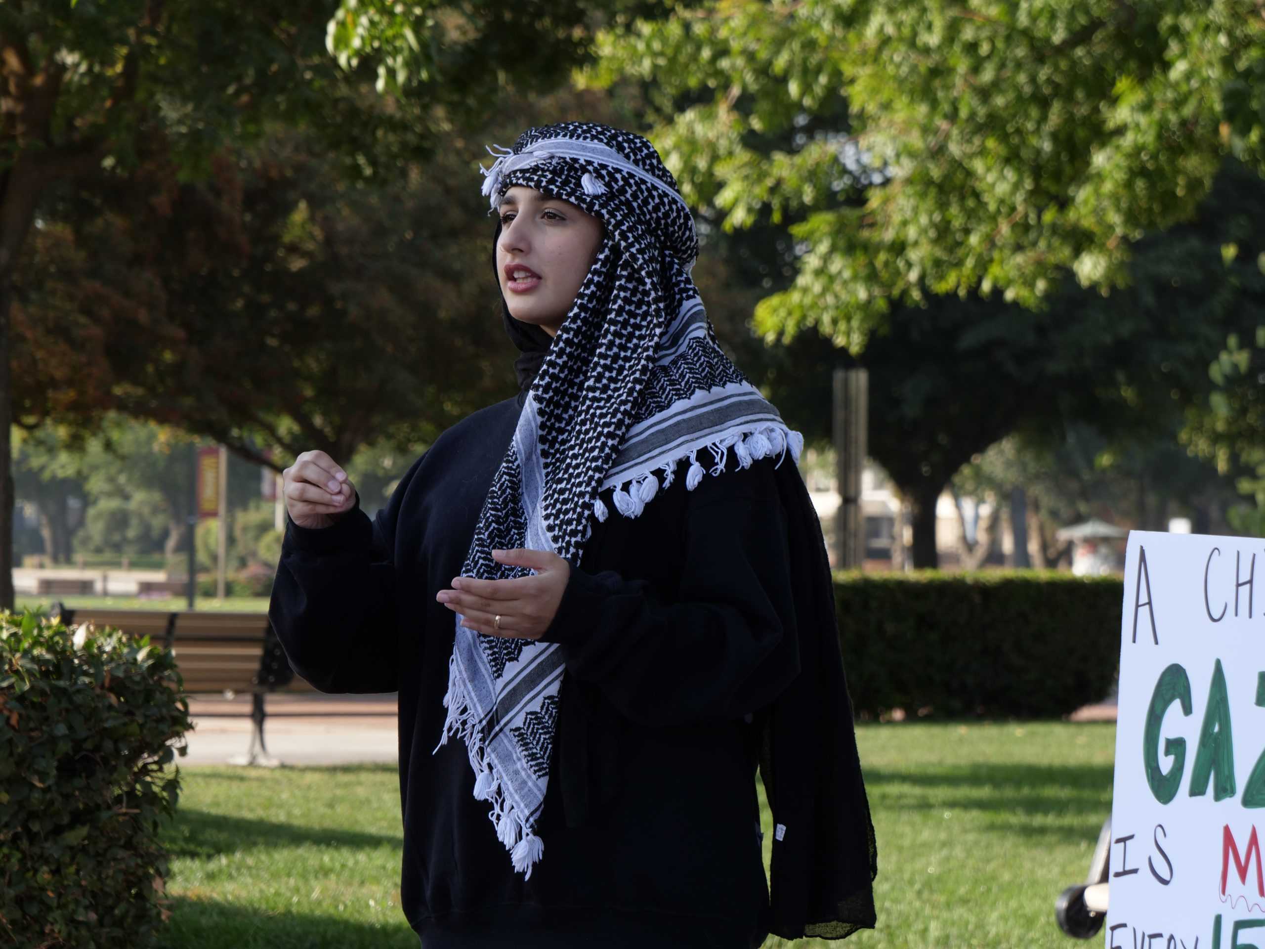 CSU Stanislaus Students and the Local Community Pickets for Palestine