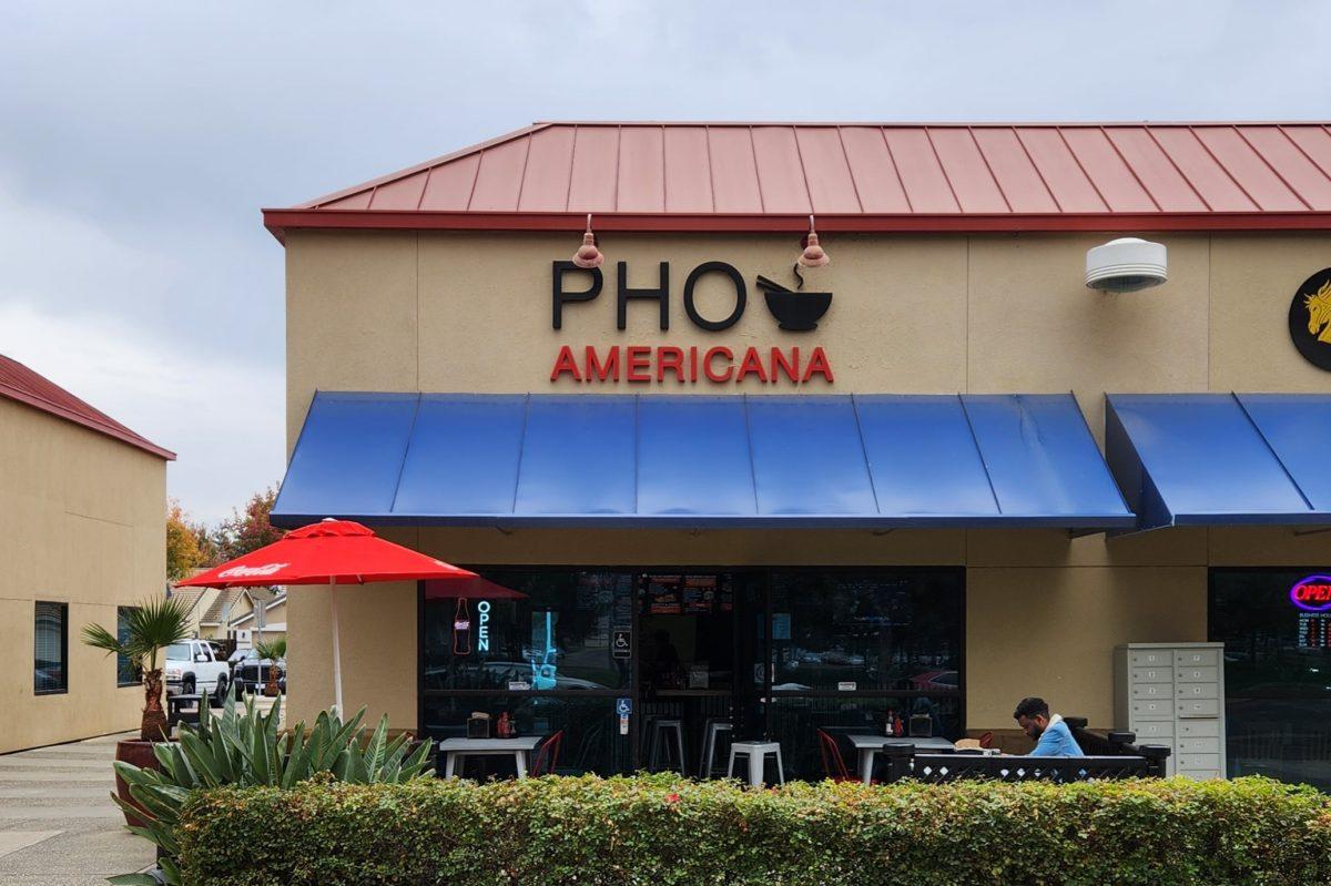The storefront of Pho Americana, an independently-owned restaurant on Crowell Rd, right next to CSU Stanislaus (Signal Photo/Marc Anthony Briones)