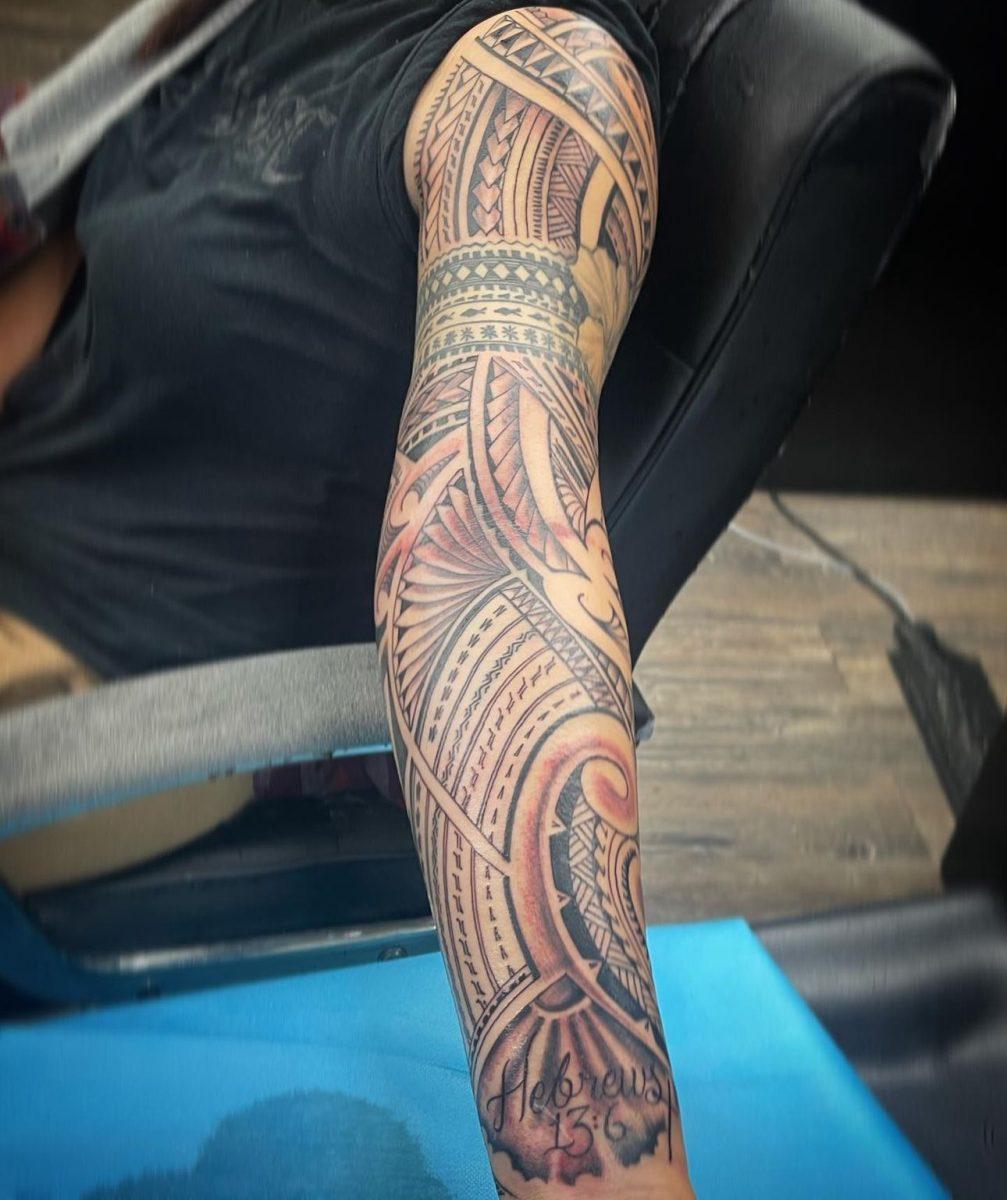 Mariah Iosuas completed tribal tattoo. (Photo courtesy of Mariah Iosua)